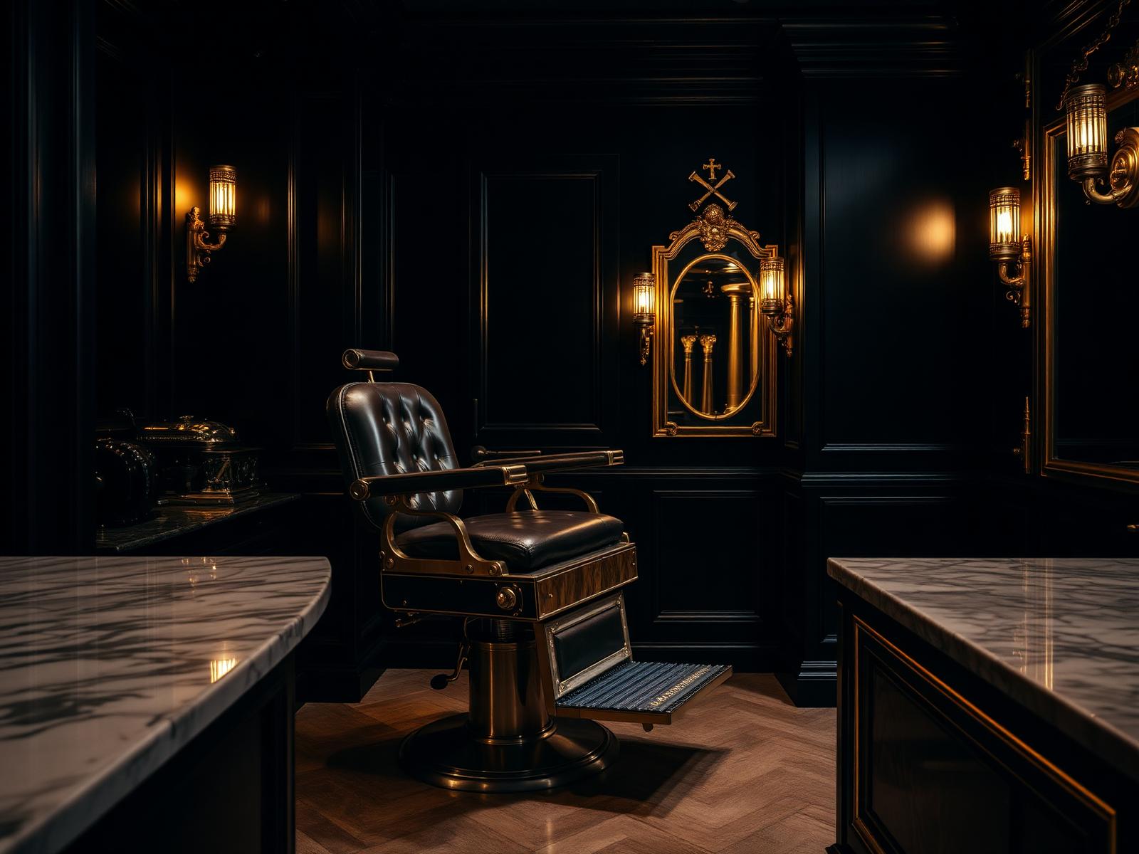 Interior premium da barbearia